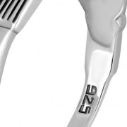 Celtic Claddagh Silver Ring set w Garnet CZ, r446